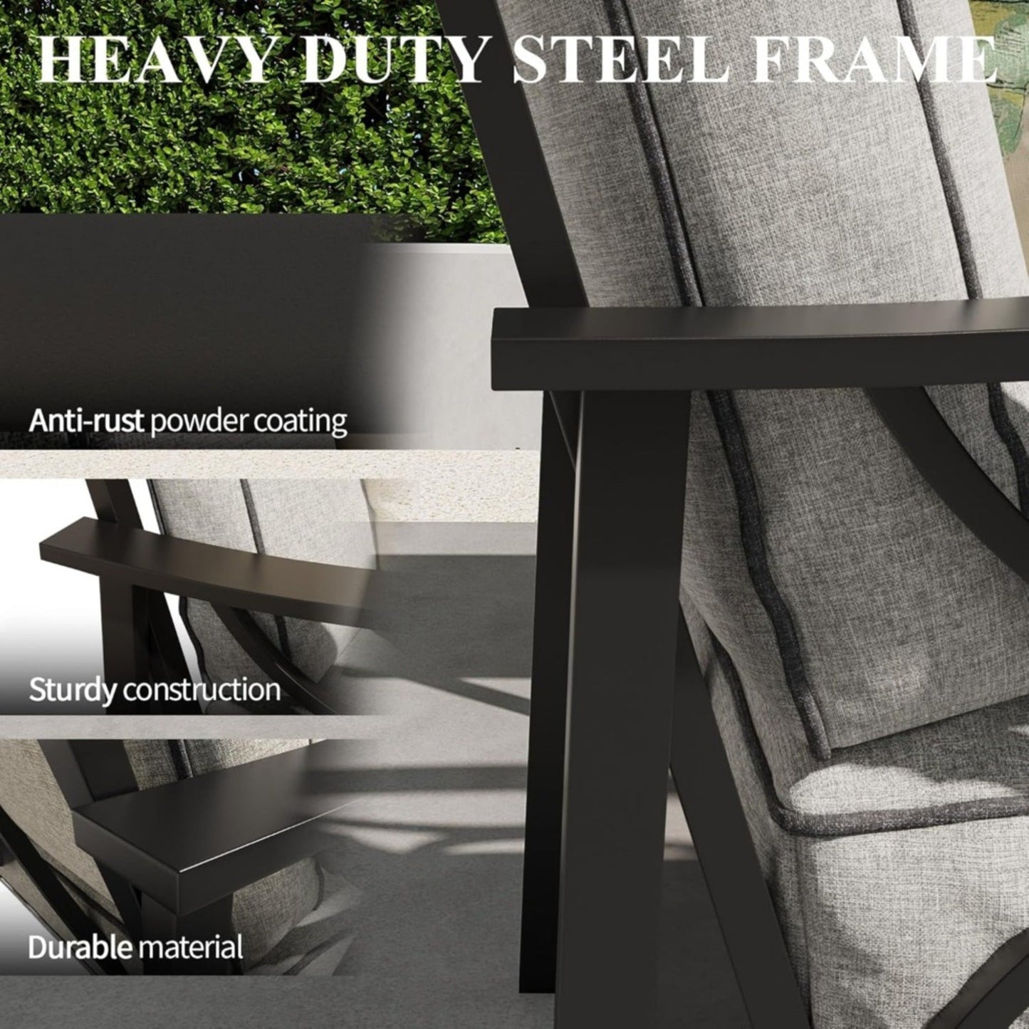 4-Piece Metal Patio Furniture Set