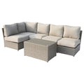 4-Person Patio Seating Set with Cushions
