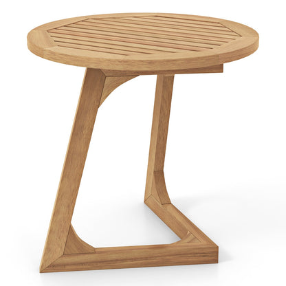 Patio Furniture Set: Patio Dining Set+Teak Wood Side Table+3 Pieces Patio Rattan Bistro Set