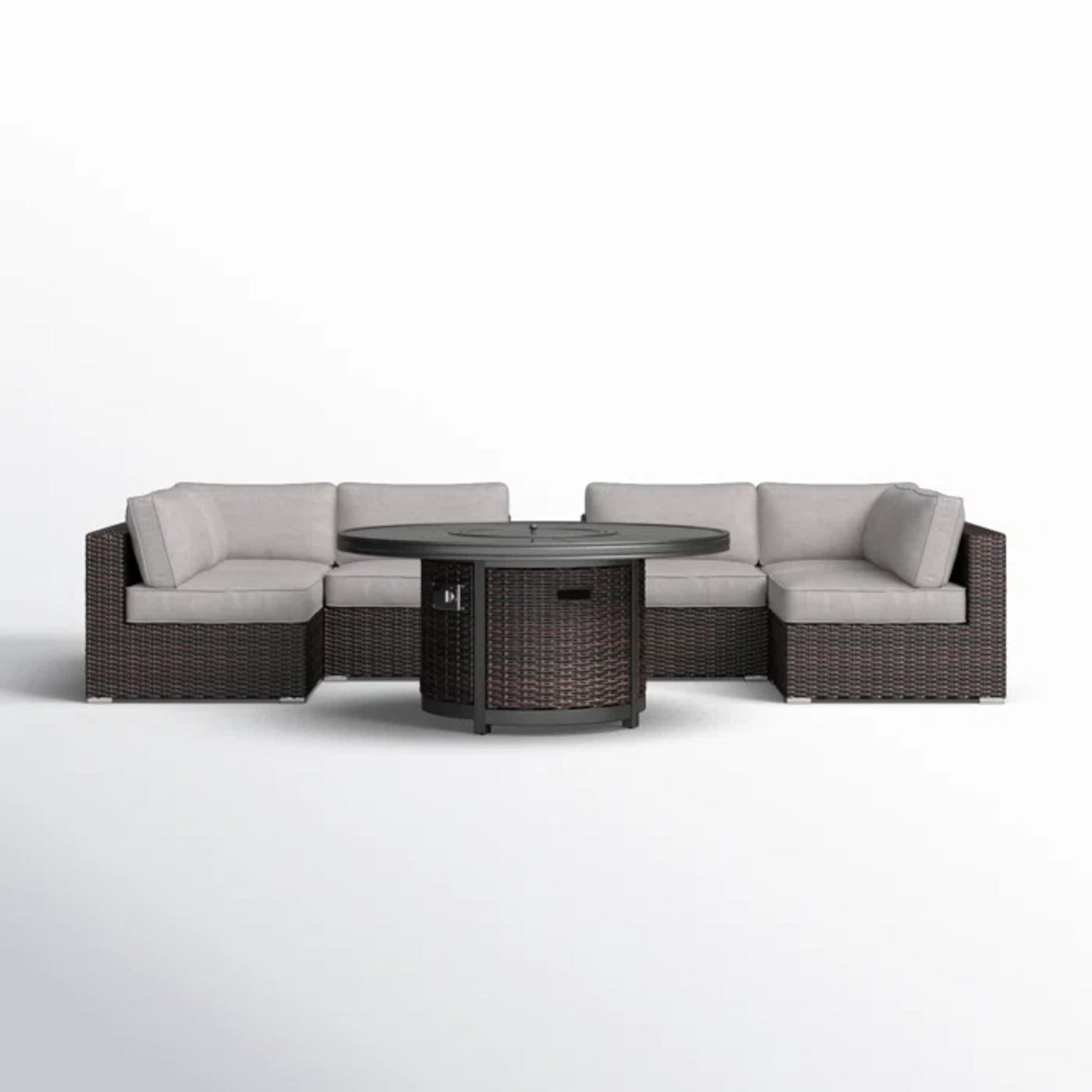Fully Assembled 4-Person Outdoor Wicker Seating Set with Cushions