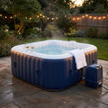 Hot Tub for 4-6 Person,  Outdoor Patio Large Inflatable Hot Tub Home SPA, with 130Pcs Massage Jets, 910L, 4 Filters, 2 Cup Holders, Lockable Cover, Storage Bag, Max 104℉, 73In, Navy