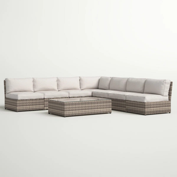 6-Piece Wicker Patio Seating Group with Cushions