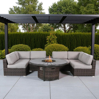 Fully Assembled 4-Person Outdoor Wicker Seating Set with Cushions