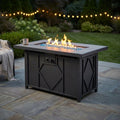 42 In. 60,000BTU Fire Pit Propane Gas Fire Pit Table Rectangular Tabletop