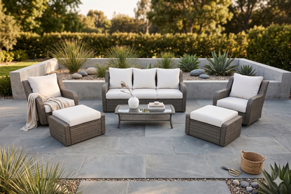 Luxury Rattan Patio Conversation Set