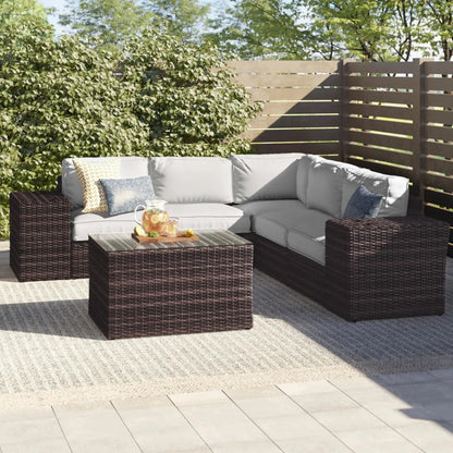 4-Seat Rattan Wicker Patio Furniture Set with Cushions