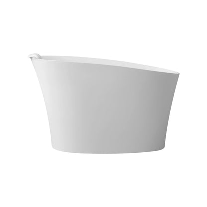 51" Solid Surface Oval Freestanding Glossy Bathtub