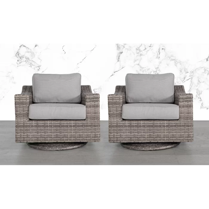 Elegant Fully Assembled Swivel Patio Chair