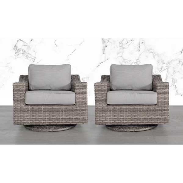 Elegant Fully Assembled Swivel Patio Chair