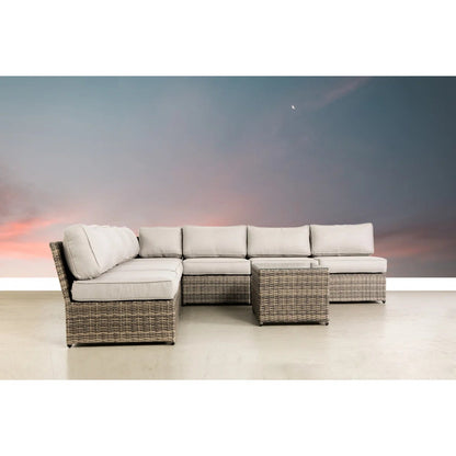 Fully Assembled 6-Person Wicker Patio Seating Group with Cushions