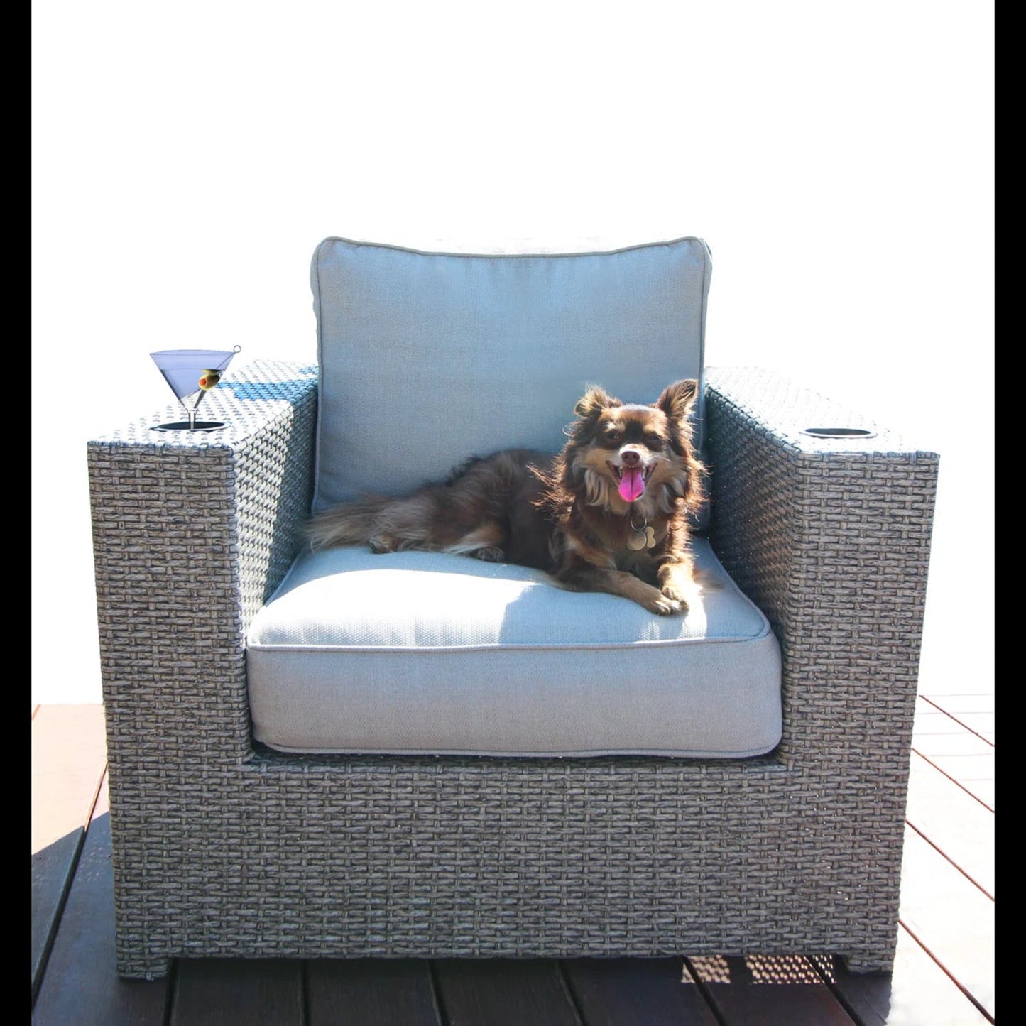 Fully Assembled 8-Person Outdoor Wicker Seating Group with Cushions