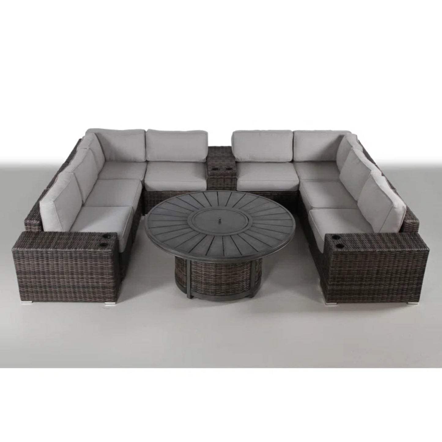 6-Person Wicker Patio Seating Group with Cushions – No Assembly Required