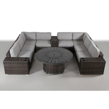6-Person Wicker Patio Seating Group with Cushions – No Assembly Required