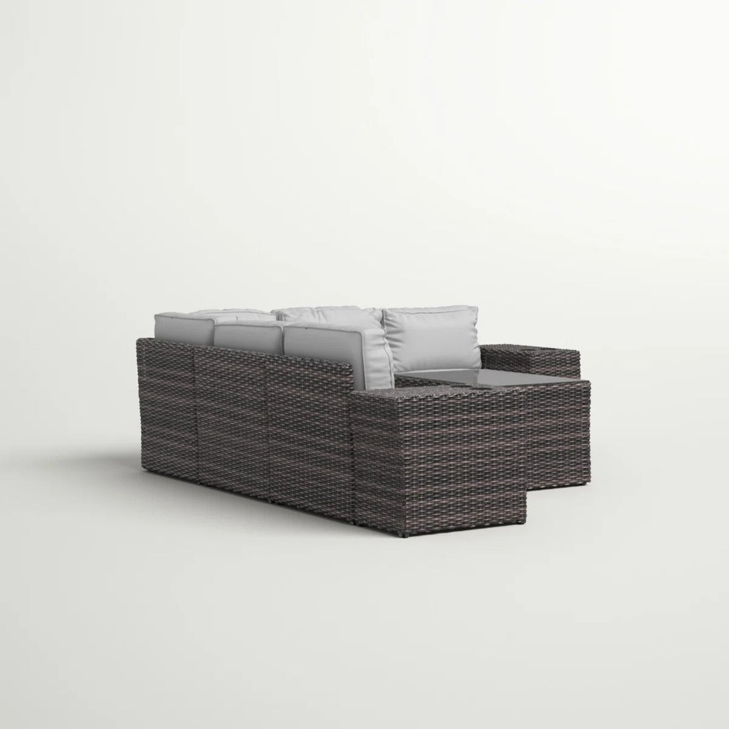 4-Seat Rattan Wicker Patio Furniture Set with Cushions