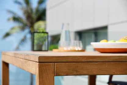 Rinjani Rectangular Teak Table and Fortuna Armchair Dining Set