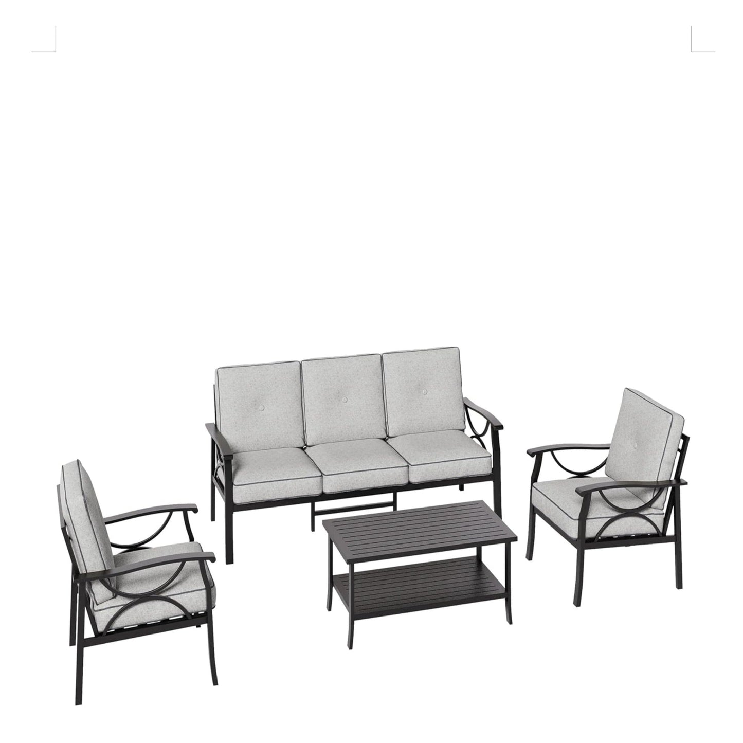 4-Piece Metal Patio Furniture Set