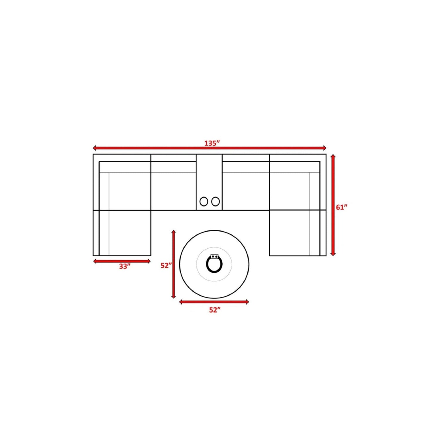 All-Weather 4-Person Patio Sofa Set