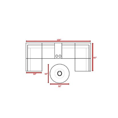 All-Weather 4-Person Patio Sofa Set