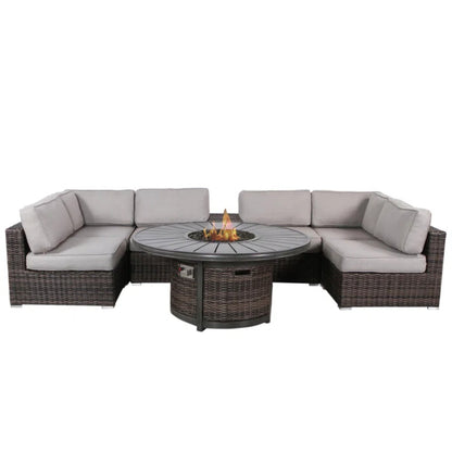 Fully Assembled 4-Person Outdoor Wicker Seating Set with Cushions