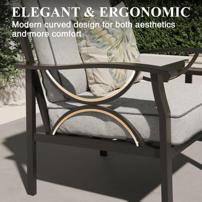 4-Piece Metal Patio Furniture Set