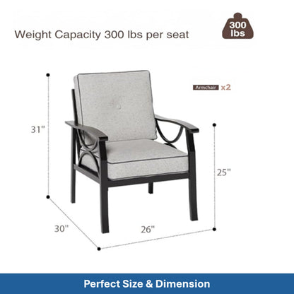 4-Piece Metal Patio Furniture Set